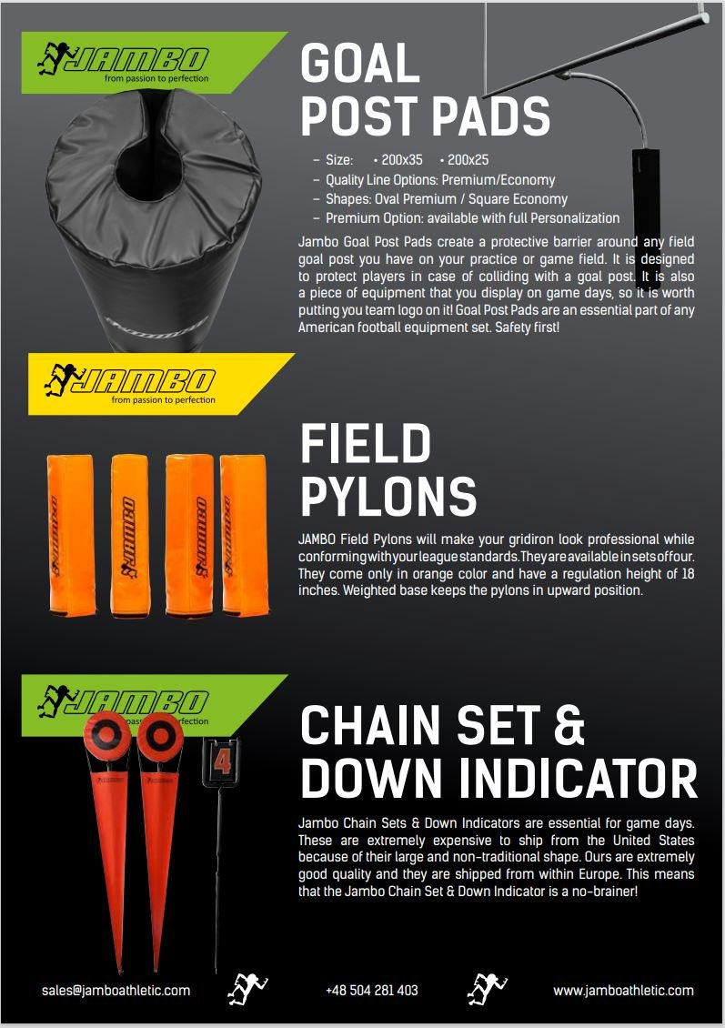 goal post pad field pylons chain ser with down marker